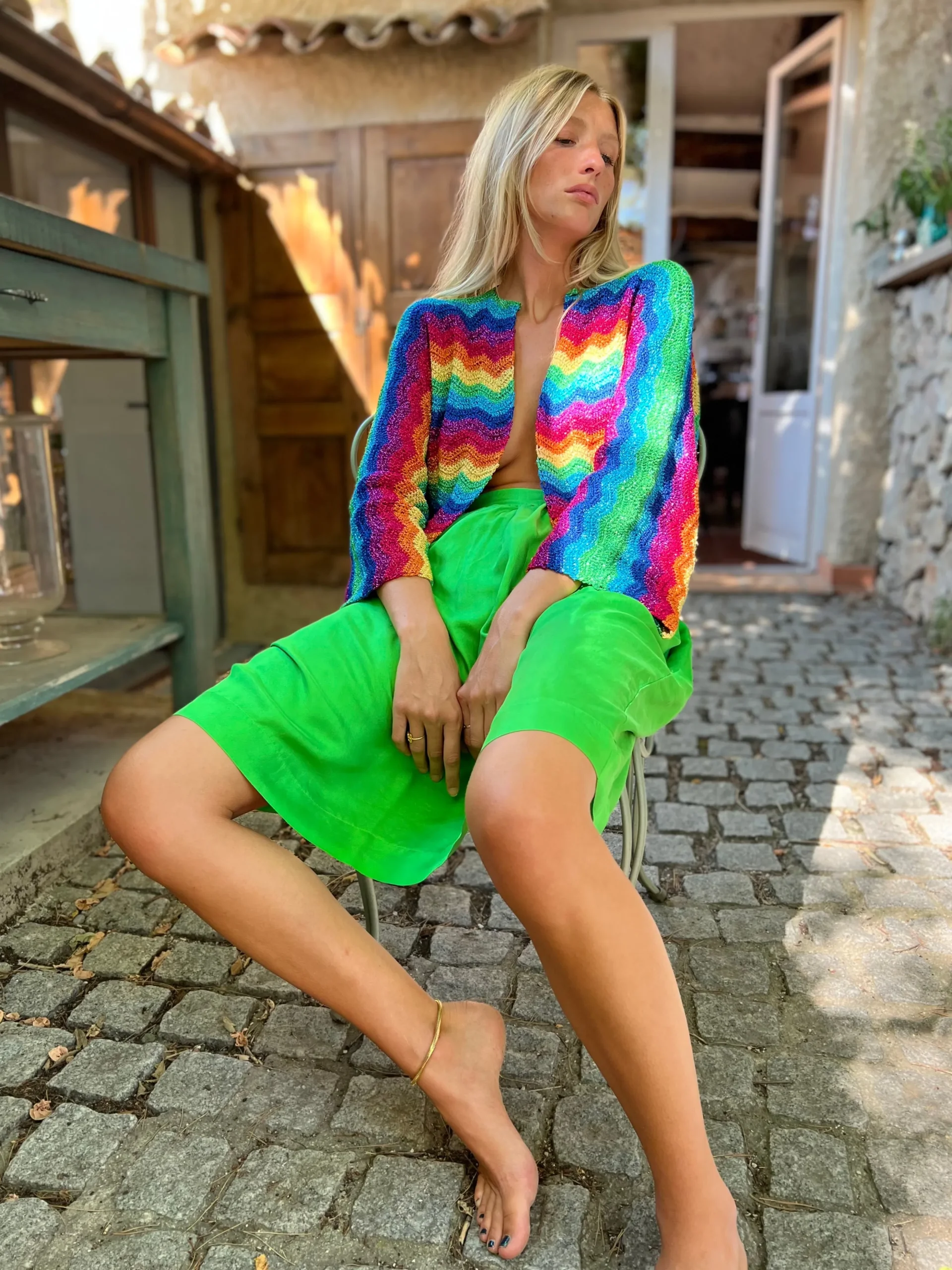 MULTICOLOR WAVE LUREX BOLERO