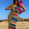 NAVY / YELLOW JOKER DRESS DJELABA