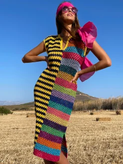 NAVY / YELLOW JOKER DRESS DJELABA