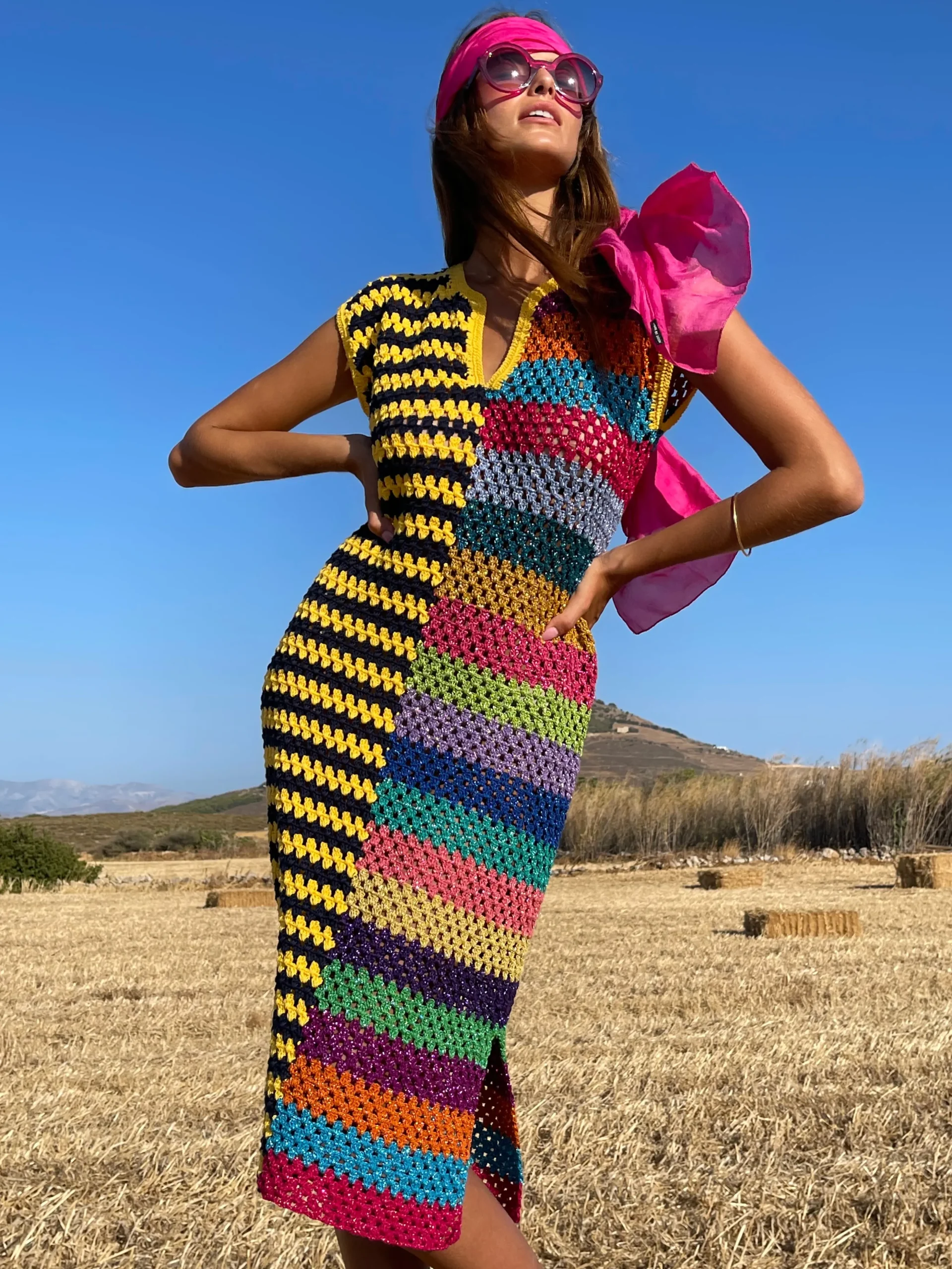 NAVY / YELLOW JOKER DRESS DJELABA