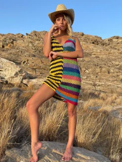 NAVY / YELLOW JOKER DRESS THIN STRAPS