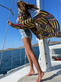 NAVY / YELLOW RUBAN COAT