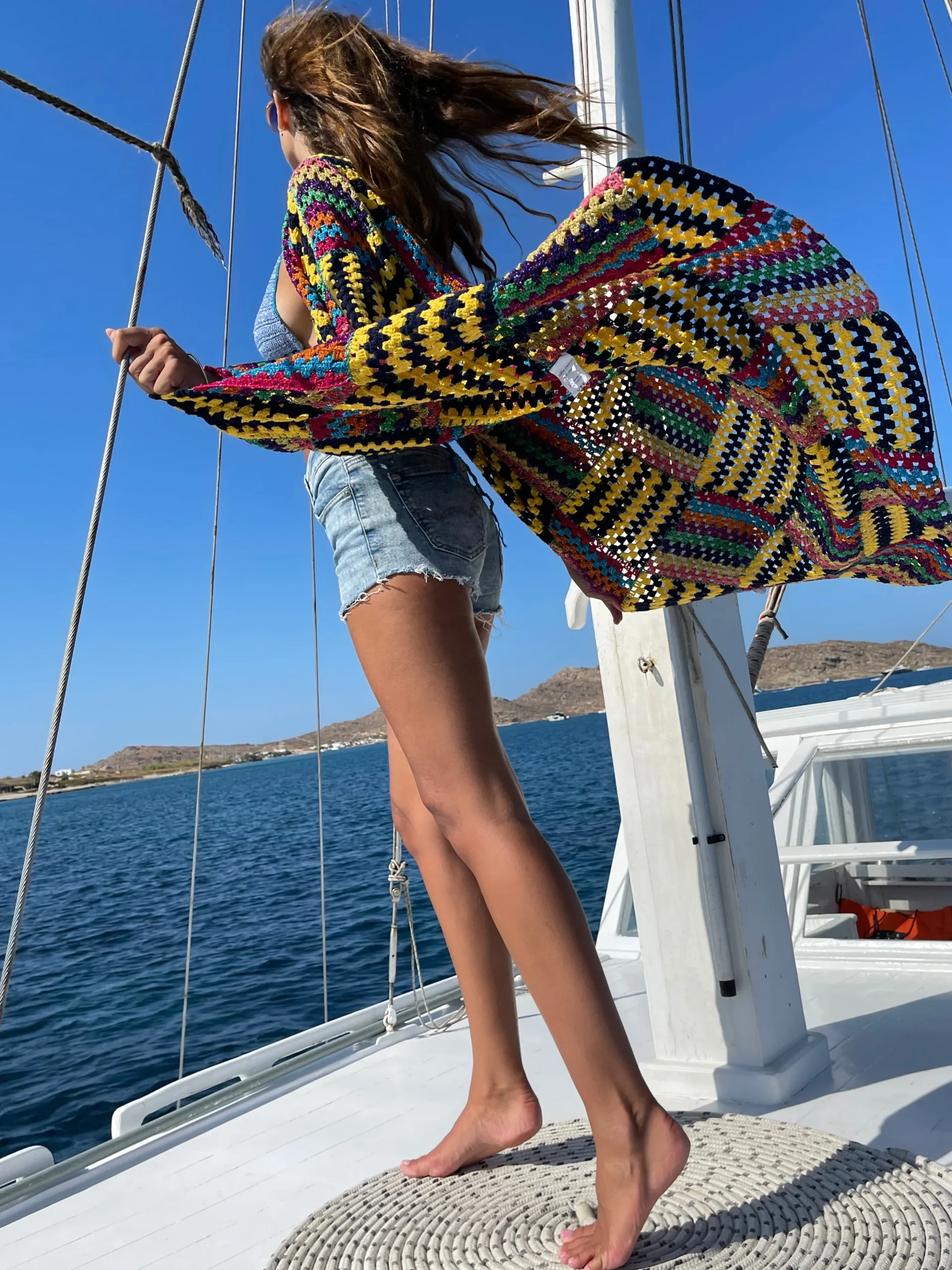 NAVY / YELLOW RUBAN COAT