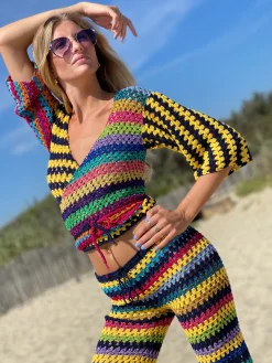 NAVY / YELLOW STRIPES PANTS