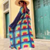 NAVY RAINBOW HOODIE COAT
