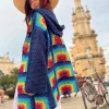NAVY RAINBOW HOODIE LONG JACKET
