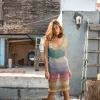 PASTEL RESILLE SHORT DRESS