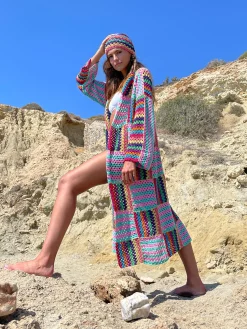 PINK / AQUA RUBAN COAT