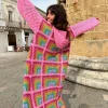 PINK RAINBOW HOODIE COAT