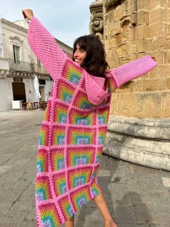 PINK RAINBOW HOODIE COAT