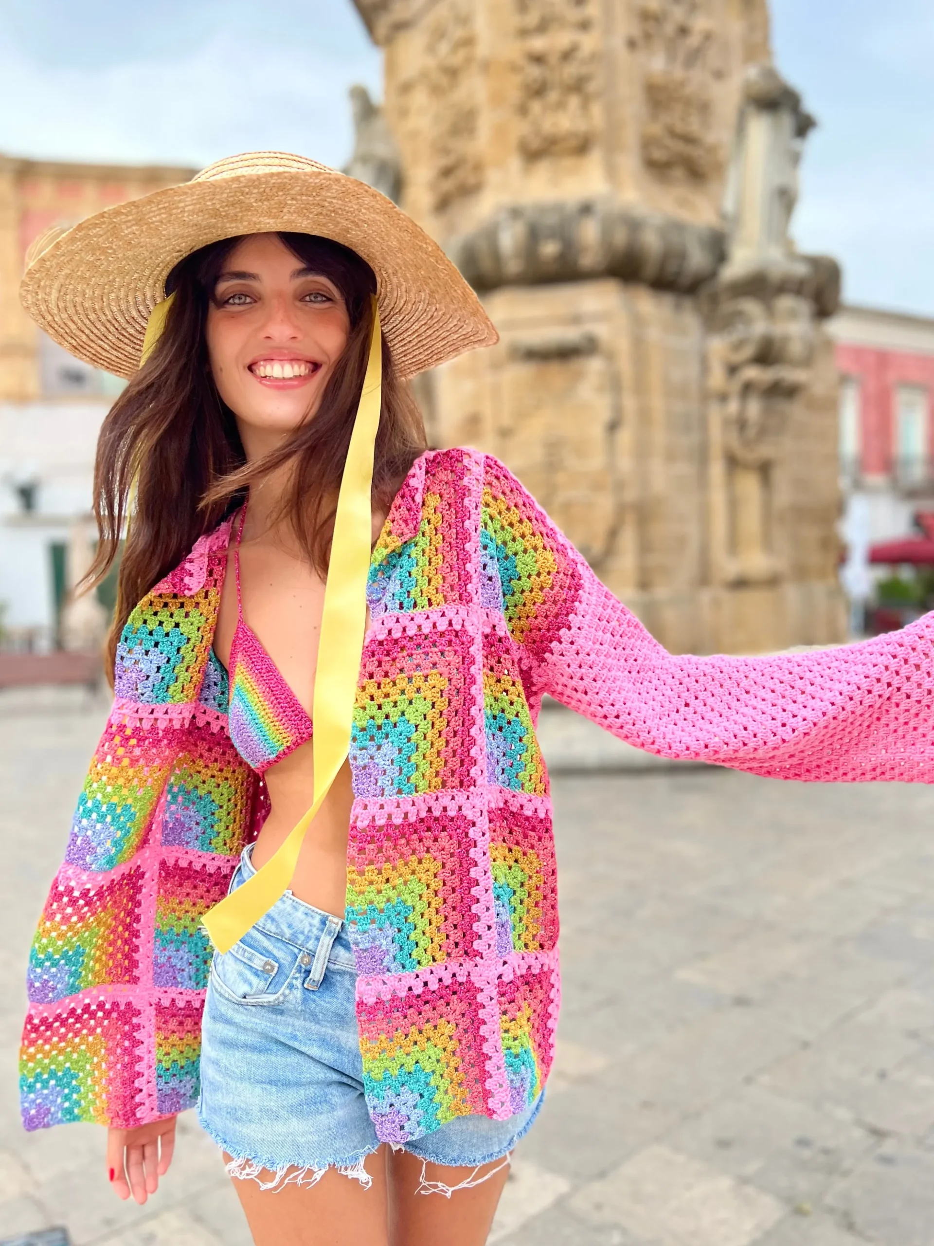 PINK RAINBOW LITTLE JACKET