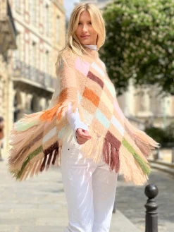 PONCHO PIXELS BEIGE