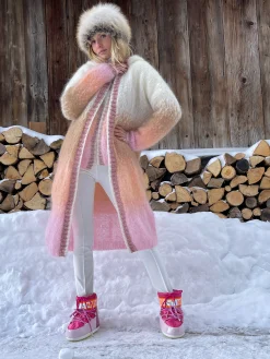 ROSE PALE TIE&DYE HOODIE COAT