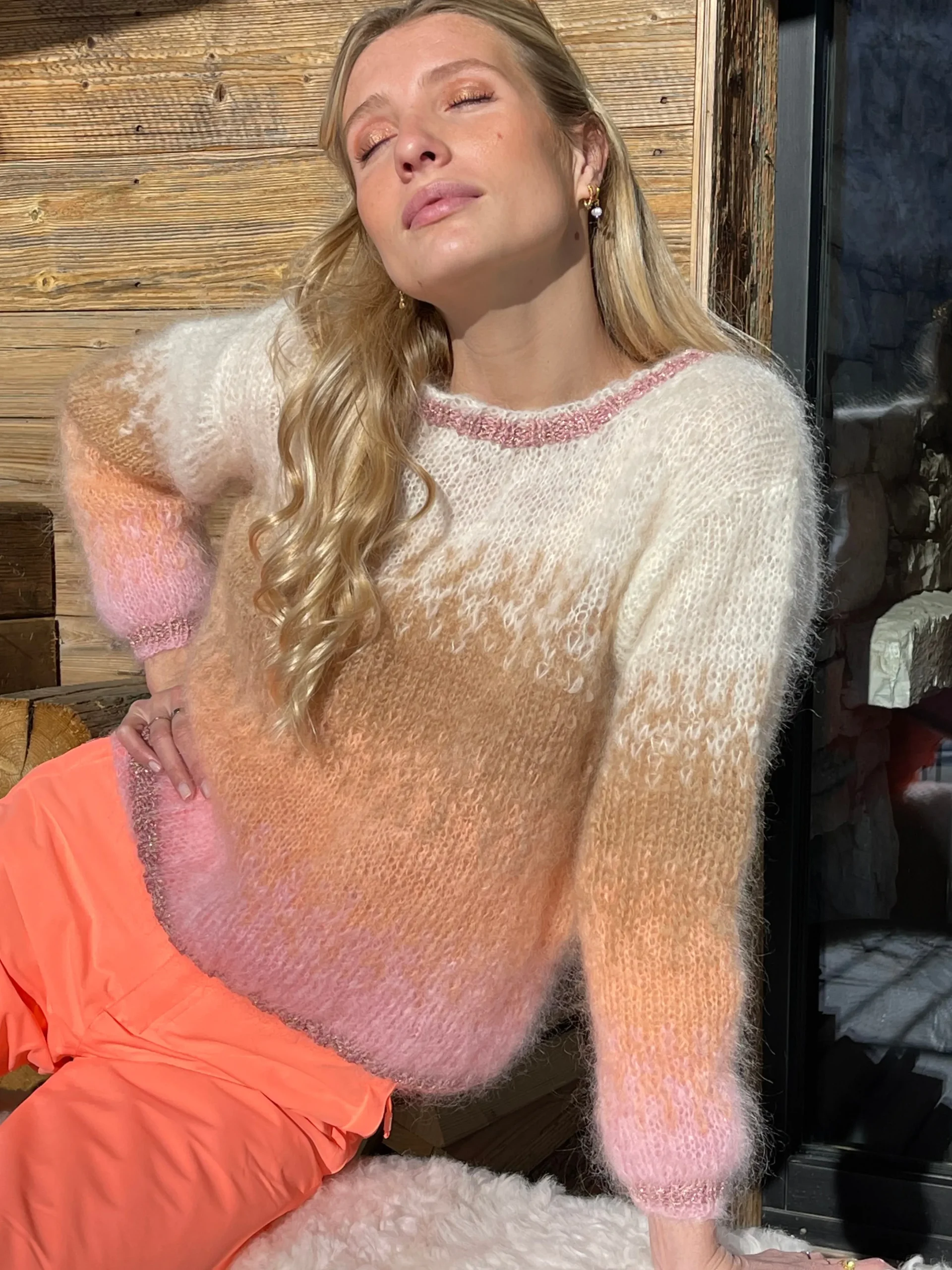 ROSE PALE TIE&DYE SWEATER
