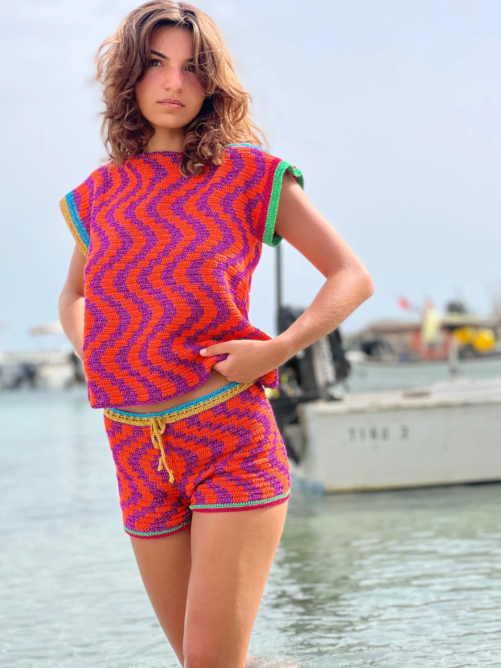SHORTS ZIGZAG ORANGE