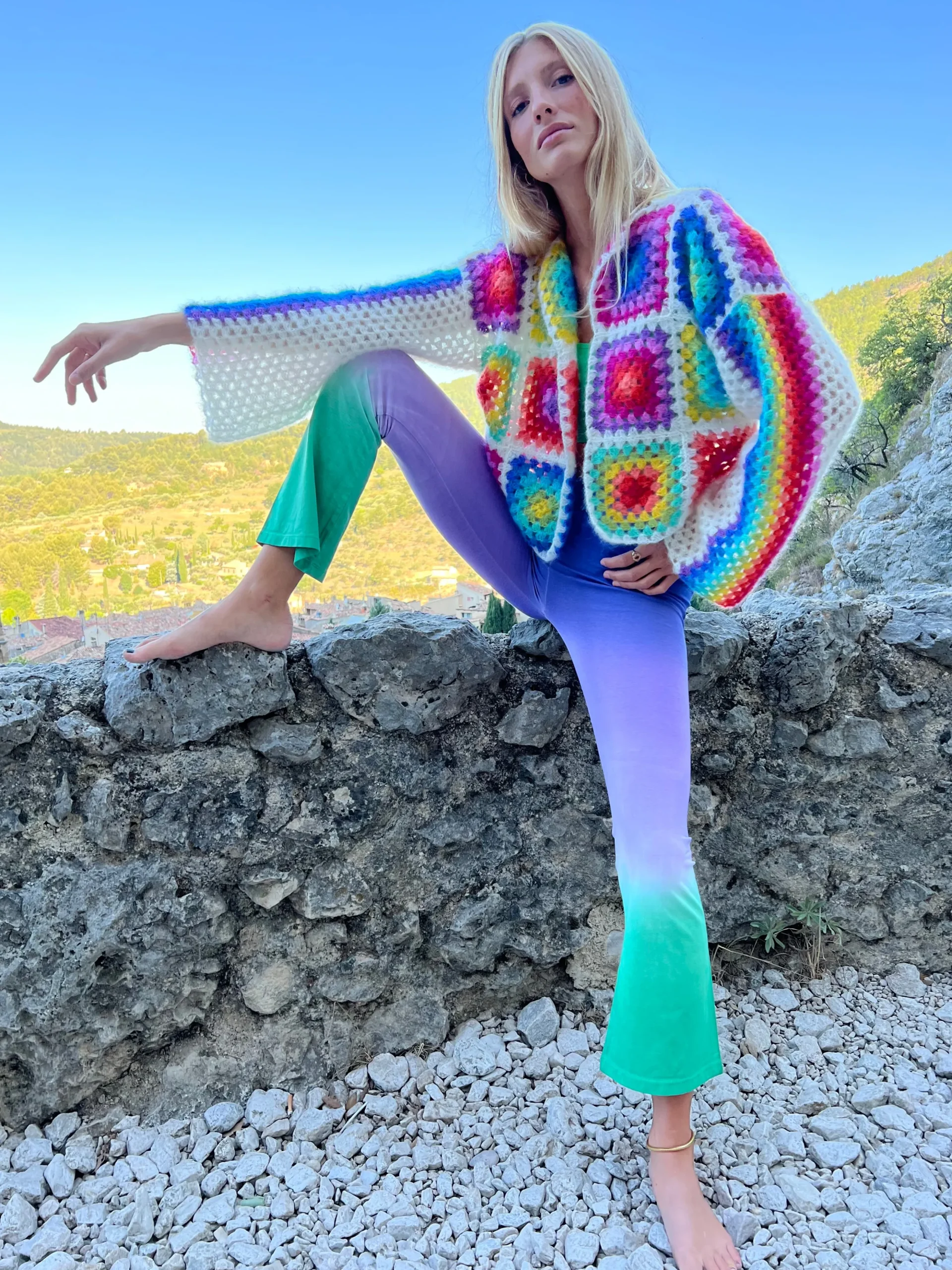 STRONG PATCHWORK MOHAIR BOLERO
