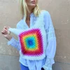 STRONG PATCHWORK MOHAIR TOP
