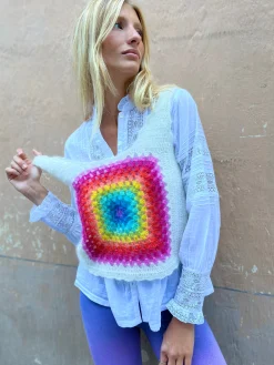 STRONG PATCHWORK MOHAIR TOP