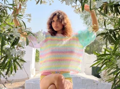 SWEATER BALLOON STRIPES / STARS PASTELS