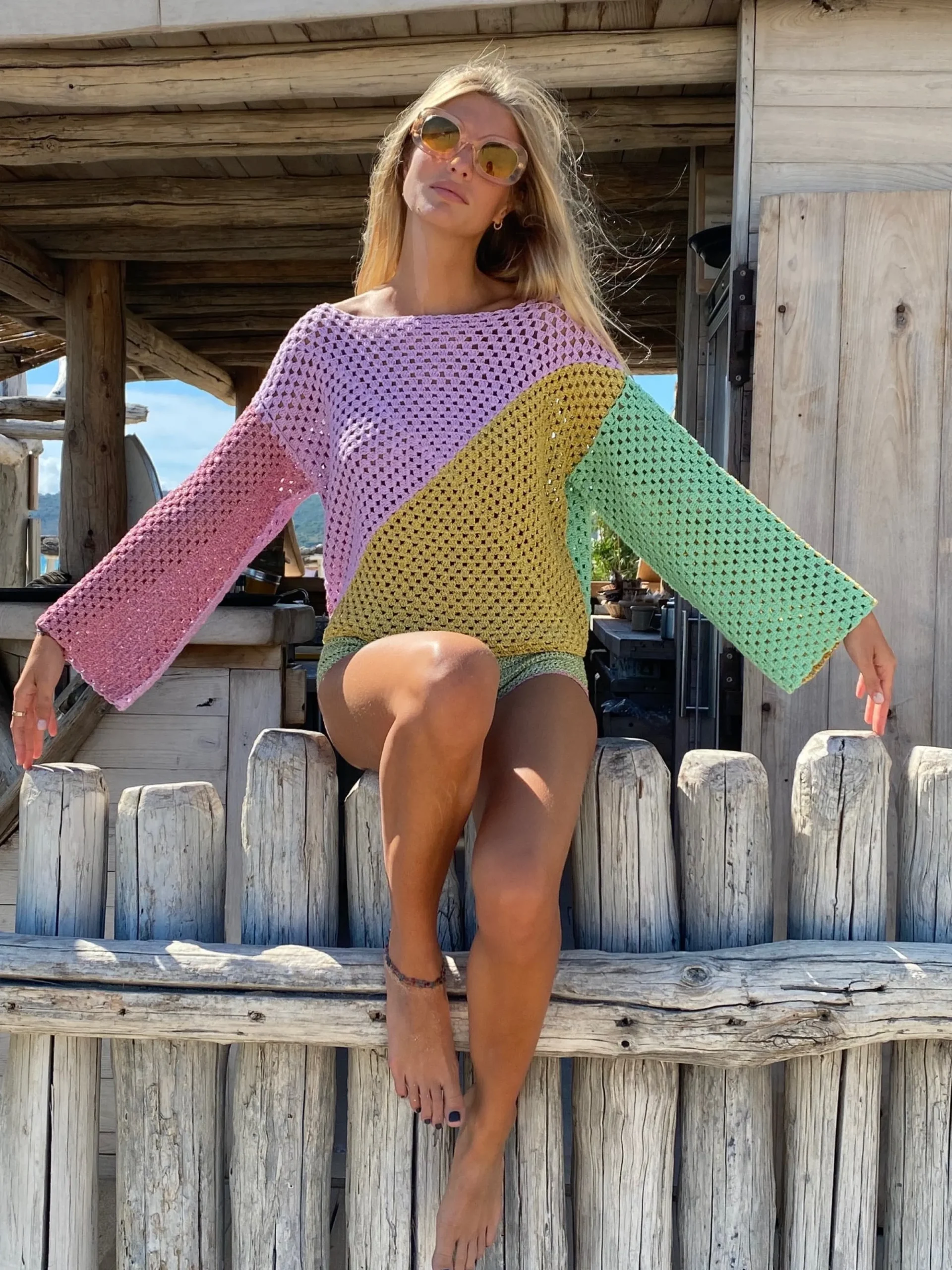 SWEATER DIAGONALES PASTELS