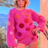 SWEATER DOTS ROSE
