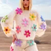 SWEATER FREE FLOWERS ECRU (Fall / Winter)