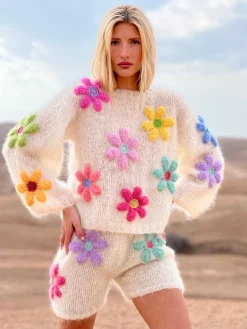 SWEATER FREE FLOWERS ECRU (Fall / Winter)