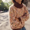 SWEATER HNECK DOUDOU BICOLORE CHOCO