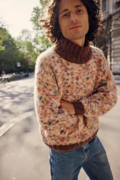 SWEATER HNECK DOUDOU BICOLORE CHOCO