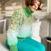 SWEATER HNECK DOUDOU TIE&DYE GREEN