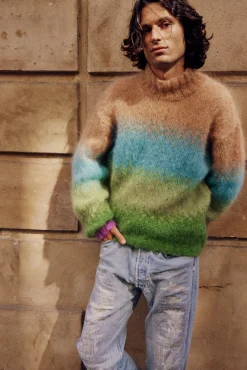 SWEATER HNECK TIE&DYE BEIGE