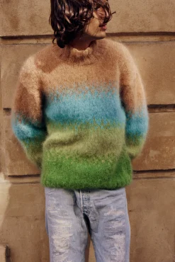 SWEATER HNECK TIE&DYE BEIGE