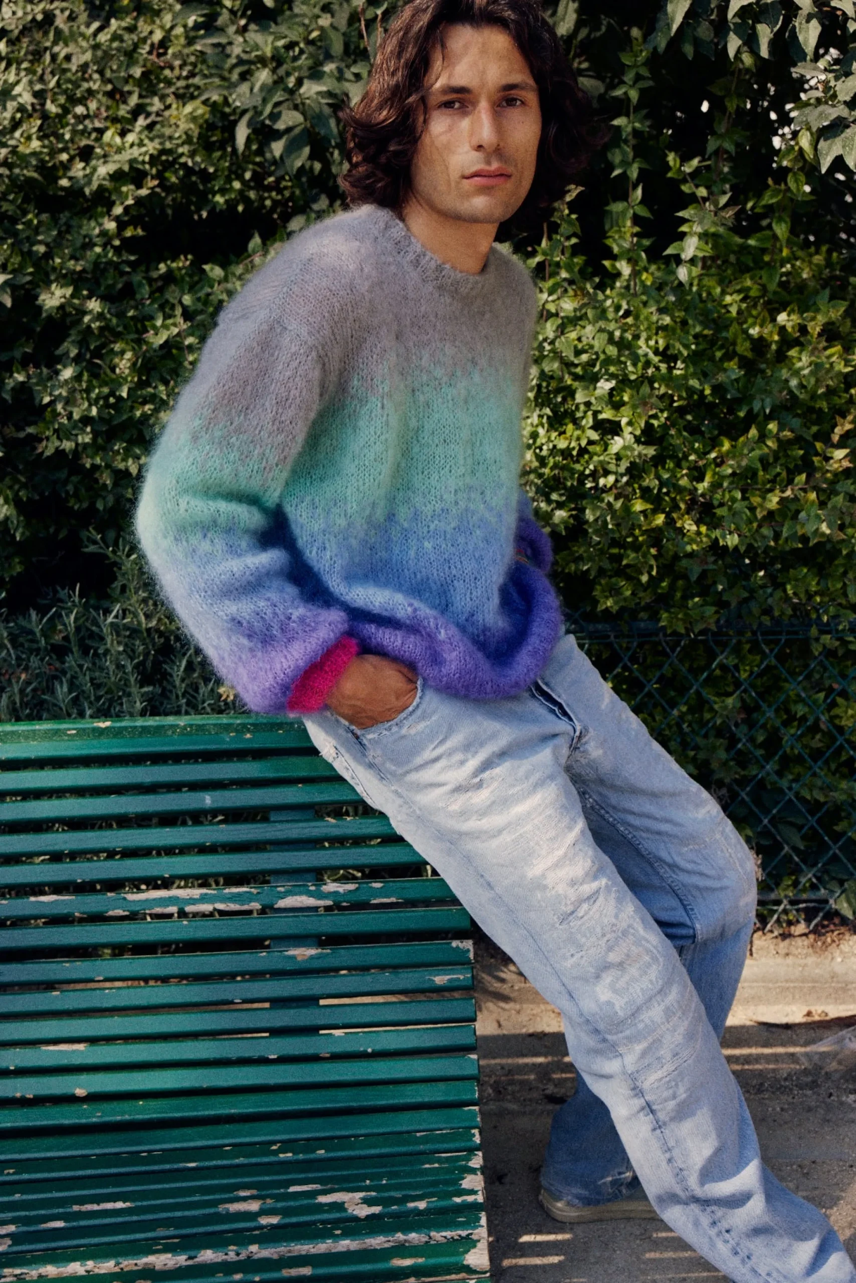 SWEATER O TIE&DYE GREY
