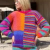 SWEATER PATCHWORK STRONGS