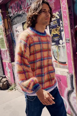 SWEATER TARTAN SALMON