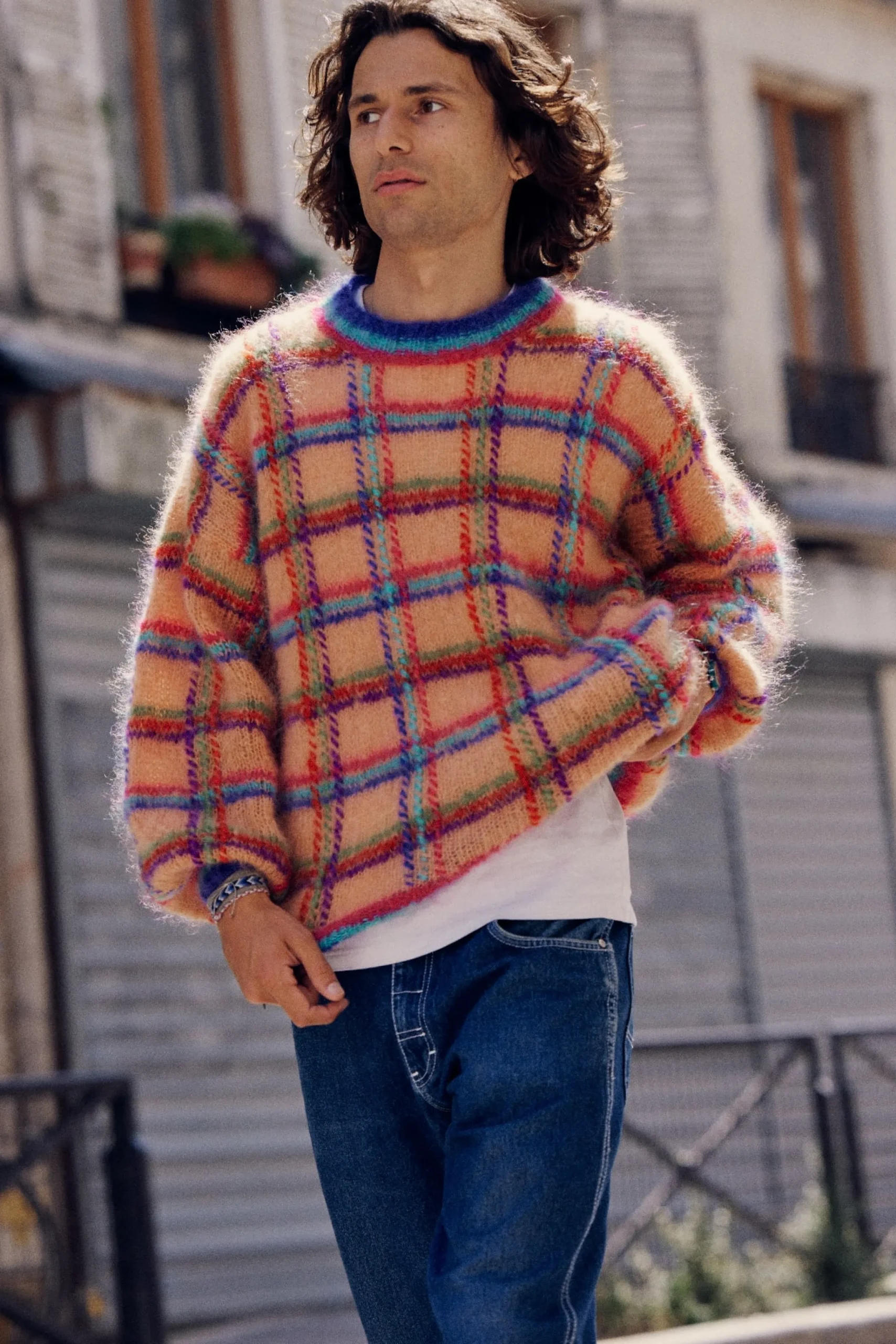 SWEATER TARTAN SALMON