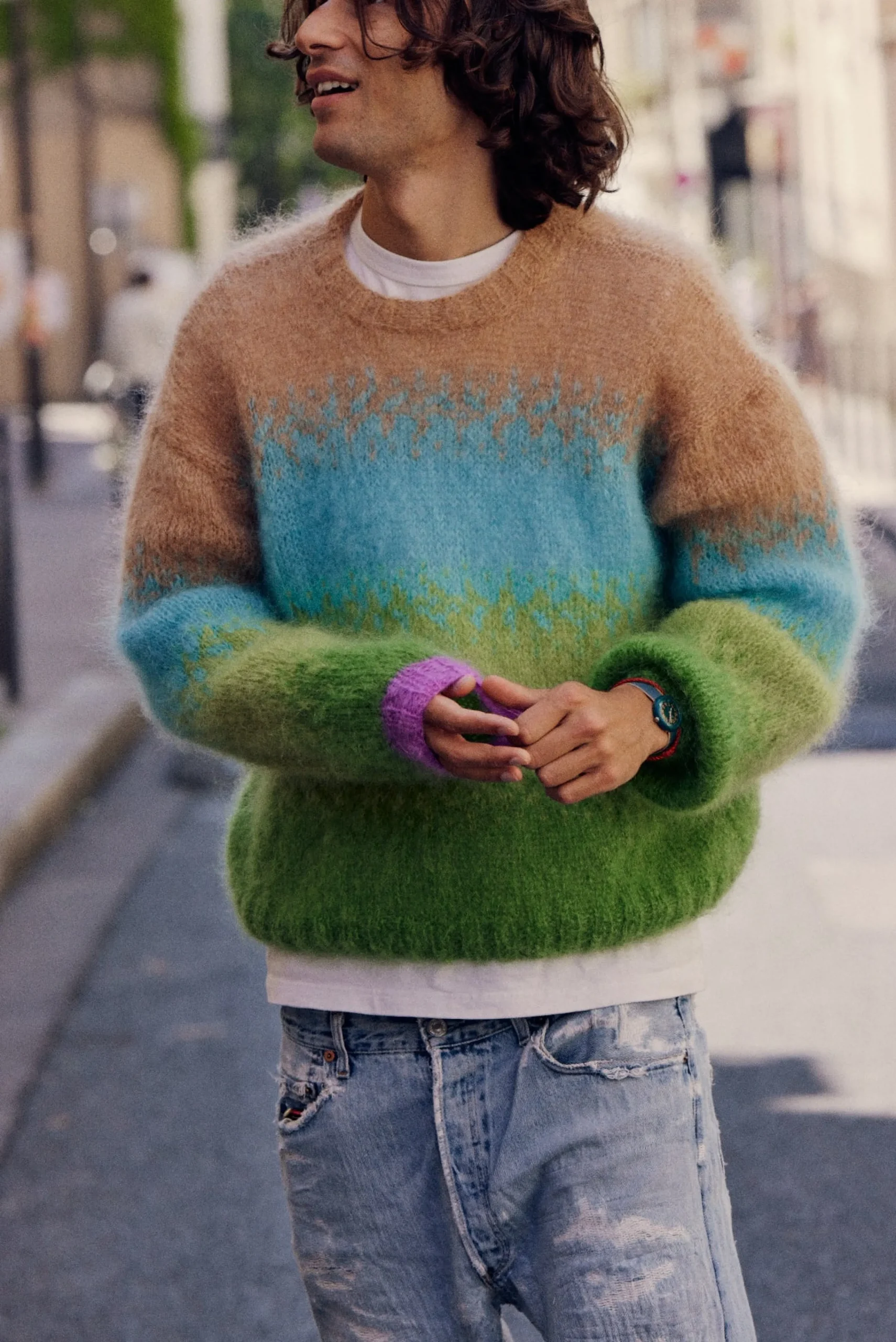 SWEATER TIE&DYE BEIGE