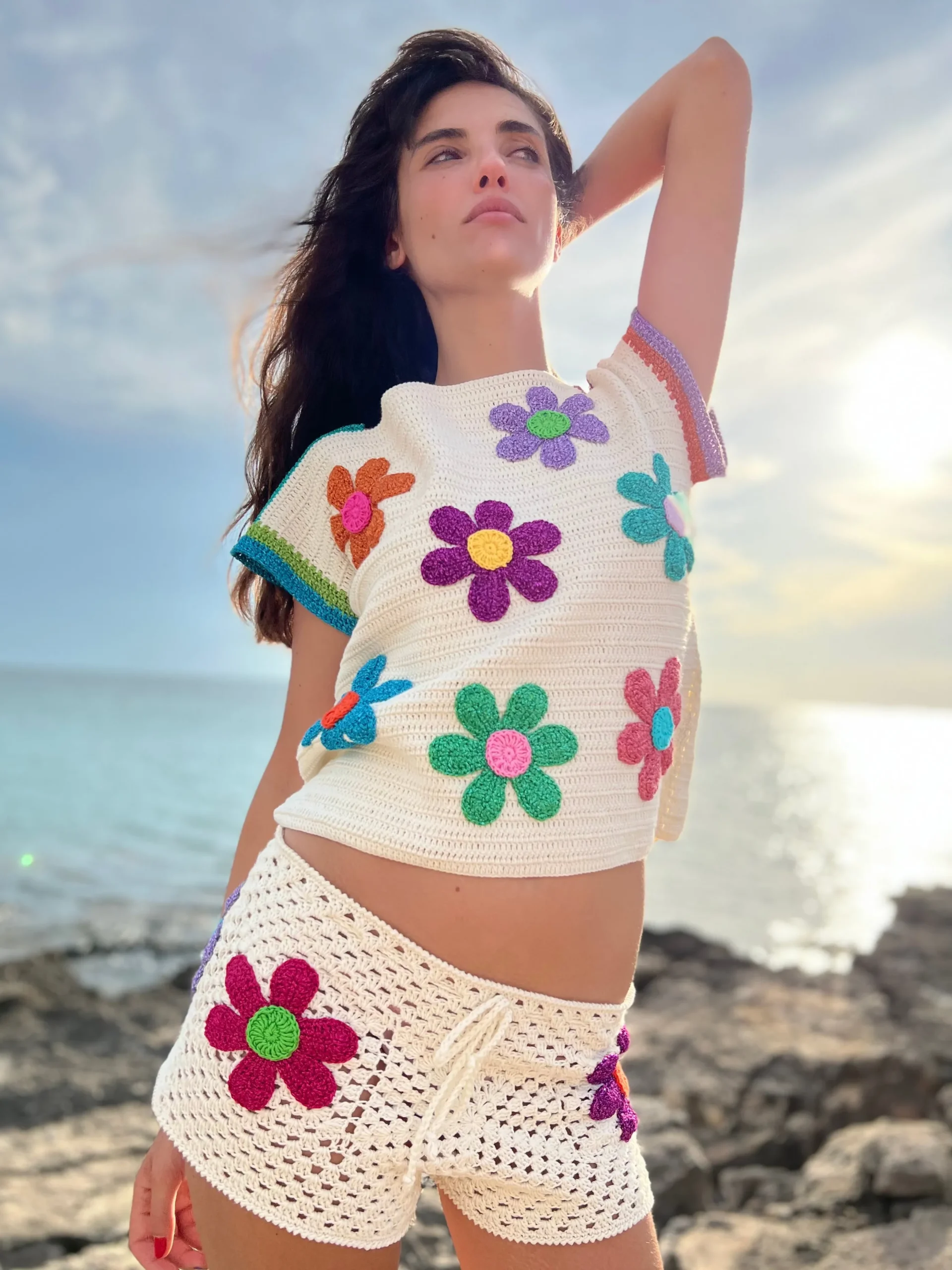 TOP FREE FLOWERS ECRU (Spring / Summer)