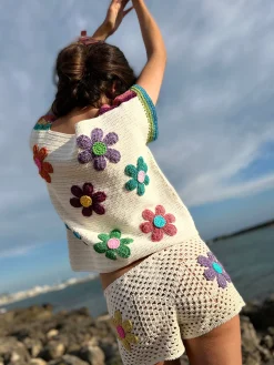 TOP FREE FLOWERS ECRU (Spring / Summer)