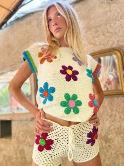 TOP FREE FLOWERS ECRU (Spring / Summer)
